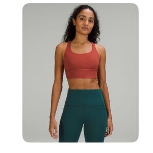 Lululemon energy longline sports bra Size 8 - Cayenne